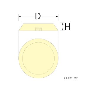 画像2: 基準点鋲（真鍮製フラット十字なし）BS8010F