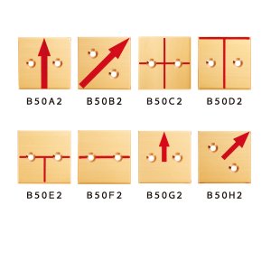 画像1: 境界用標示板（真鍮製） 2穴タイプ 50×50×2mm　